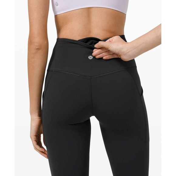 Lululemon Align High Rise Crop with Pockets 23" Black Plus Size 20 Nulu Yoga - Picture 3 of 12